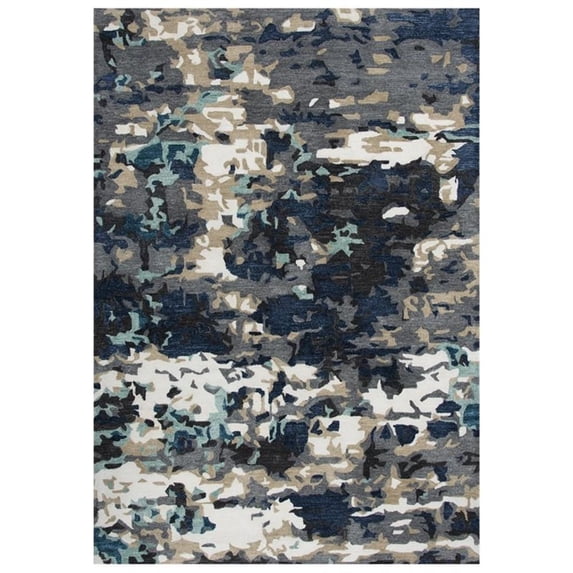 Alora Decor Vivid 5' x 7'6" Gray/Multi/Blue/Ivory/Beige Hand-Tufted Area Rug