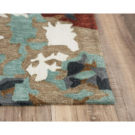 Alora Decor Vivid 7'6" x 9'6" Gray/Multi/Blue/Rust/Ivory Hand-Tufted Area Rug