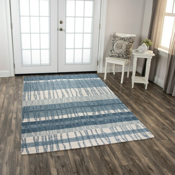 Alora Decor Wondrous Hand-tufted Wool Rug 7'6" x 9'6" - Blue