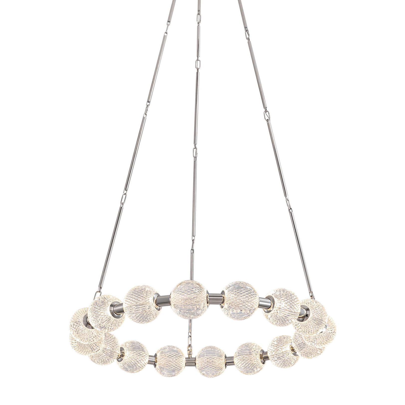 Alora Lighting CH321032PN-UNV-010 Marni 33" Wide Led Ring Chandelier - Nickel