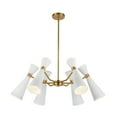 thumbnail image 1 of Alora Lighting Ch574632 Blake 6 Light 32" Wide Chandelier - White / Aged Gold, 1 of 7