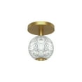 thumbnail image 1 of Alora Lighting FM321201NB Marni 4" Wide Led Semi-Flush Globe Ceiling Fixture - Brass, 1 of 7