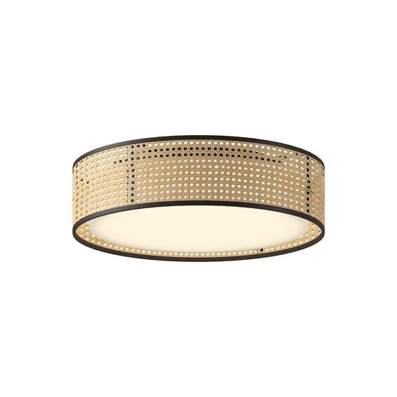 Alora Lighting FM479016RB-5CCT Lyla 16" Wide Led Flush Mount Ceiling Fixture - Rattan