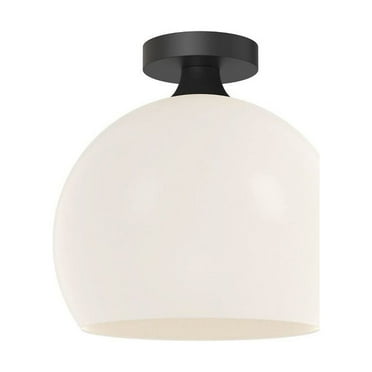 Alora Lighting Fm506312op Castilla 12" Wide Semi-Flush Globe Ceiling Fixture - Black