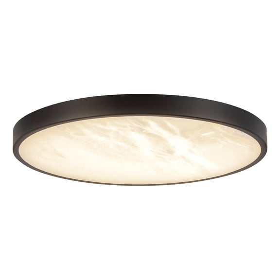 Alora Lighting FM653012MBAR Evelyn 12" Wide Led Flush Mount Ceiling Fixture - Matte Black