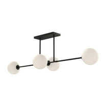 Alora Lighting Lp549448op Cassia 4 Light 48" Wide Linear Chandelier - Black