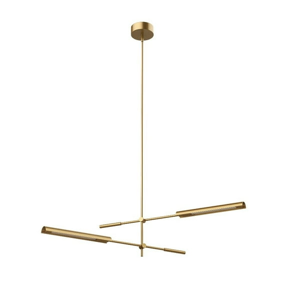 Alora Lighting Mp316402ms Astrid 31" Wide 2 Light Led Chandelier - Brass