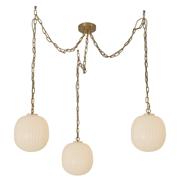 Alora Lighting Mp579712 Cherise 3 Light 12" Wide Multi Light Pendant - Brushed Gold /