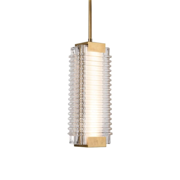 Alora Lighting PD374316VBCR-UNV Alai 16" Tall 2700K Led Mini Pendant - Vintage Brass /