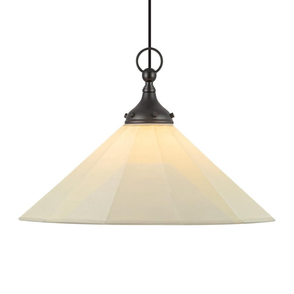 Alora Lighting PD447120MBWL Ellen 20" Wide Pendant - Matte Black / White Linen