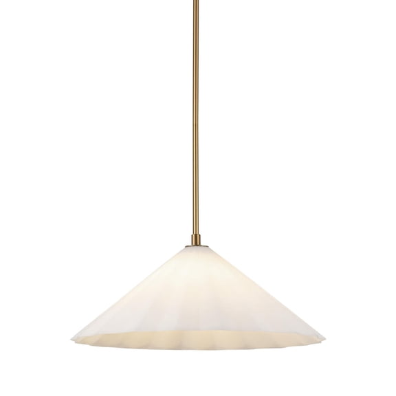 Alora Lighting PD451820AGOP Serena 21" Wide Pendant - Aged Brass / Opal Glass