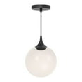 thumbnail image 1 of Alora Lighting Pd505108op Nouveau 8" Wide Mini Pendant - Black, 1 of 2
