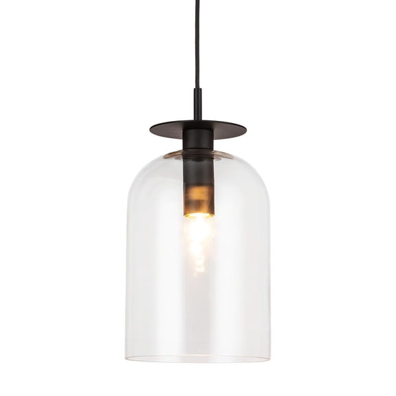 Alora Lighting PD515408MBCL Sylvia 8" Wide Mini Pendant - Black