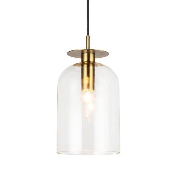 Alora Lighting PD515408BGCL Sylvia 8" Wide Mini Pendant - Brushed Gold / Clear Glass