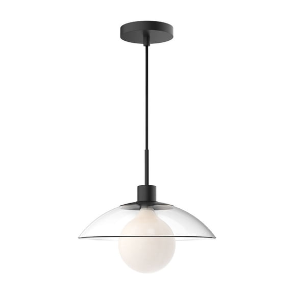 Alora Lighting PD517112MBCL Francesca 12" Wide Pendant - Black