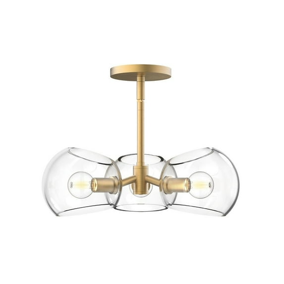 Alora Lighting Pd548315cl Willow 3 Light 16" Wide Chandelier - Gold