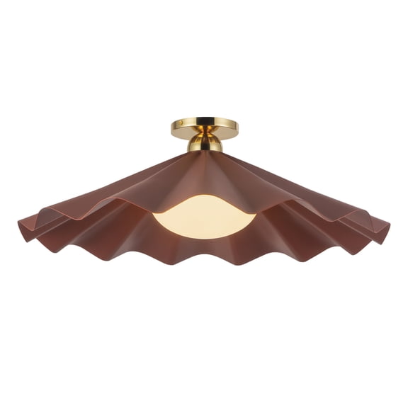 Alora Lighting SF354125BGD Furrow 25" Wide Semi-Flush Ceiling Fixture - Red