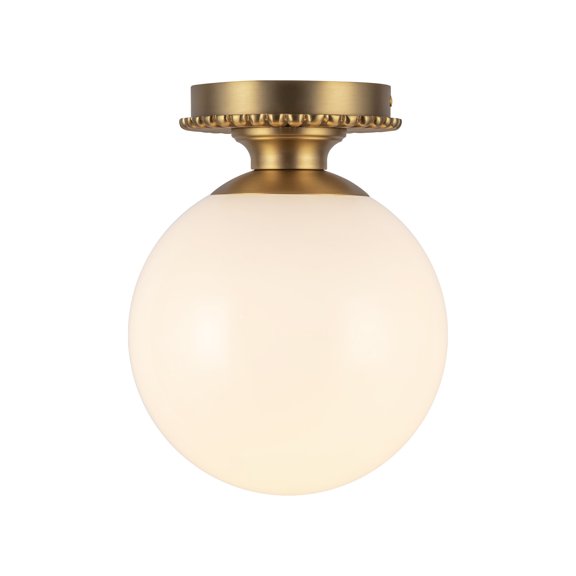 Alora Lighting SF430108BGGO Otis 8" Wide Semi-Flush Globe Ceiling Fixture - Brushed Gold /