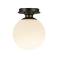thumbnail image 1 of Alora Lighting SF430108MBGO Otis 8" Wide Semi-Flush Globe Ceiling Fixture - Matte Black /, 1 of 7