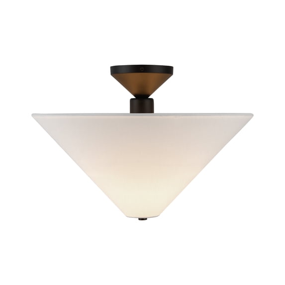 Alora Lighting SF497016MBWL Bridgette 16" Wide Semi-Flush Ceiling Fixture - Matte Black /