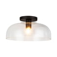 thumbnail image 1 of Alora Lighting SF515712MBCL Sylvia 12" Wide Semi-Flush Ceiling Fixture - Black, 1 of 7