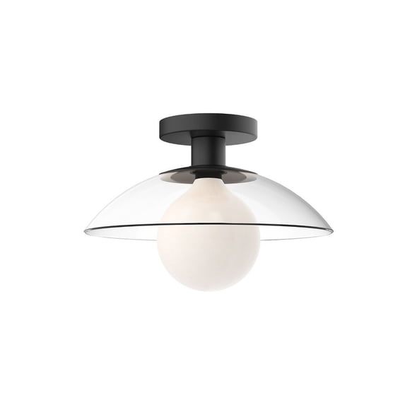 Alora Lighting Sf517112cl Francesca 12" Wide Semi-Flush Ceiling Fixture - Black