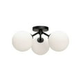 thumbnail image 1 of Alora Lighting SF549315MBOP Cassia 3 Light 18" Wide Semi-Flush Ceiling Fixture - Black, 1 of 7
