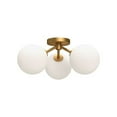 thumbnail image 1 of Alora Lighting SF549315AGOP Cassia 3 Light 18" Wide Semi-Flush Ceiling Fixture - Gold, 1 of 7