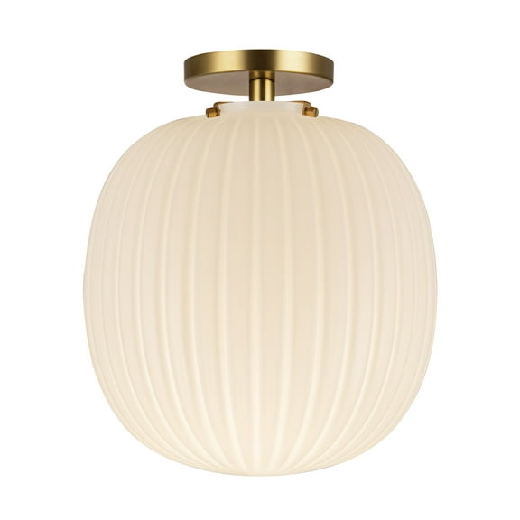 Alora Lighting SF579112BGGR Cherise 12" Wide Semi-Flush Ceiling Fixture - Brushed Gold /