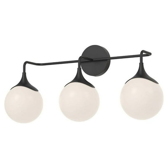 Alora Lighting Vl505125op Nouveau 3 Light 26" Wide Bathroom Vanity Light - Black