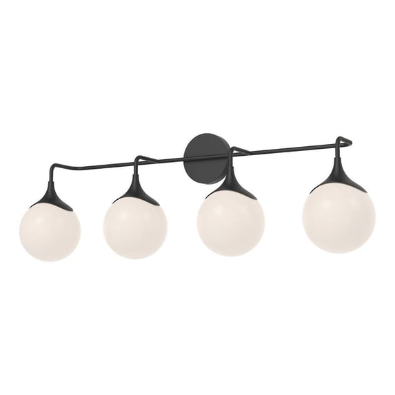 Alora Lighting VL505136MBOP Nouveau 4 Light 36" Wide Bathroom Vanity Light - Black