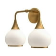 thumbnail image 1 of Alora Lighting VL524217AGOP Hazel 2 Light 17" Wide Bathroom Vanity Light - Gold, 1 of 5