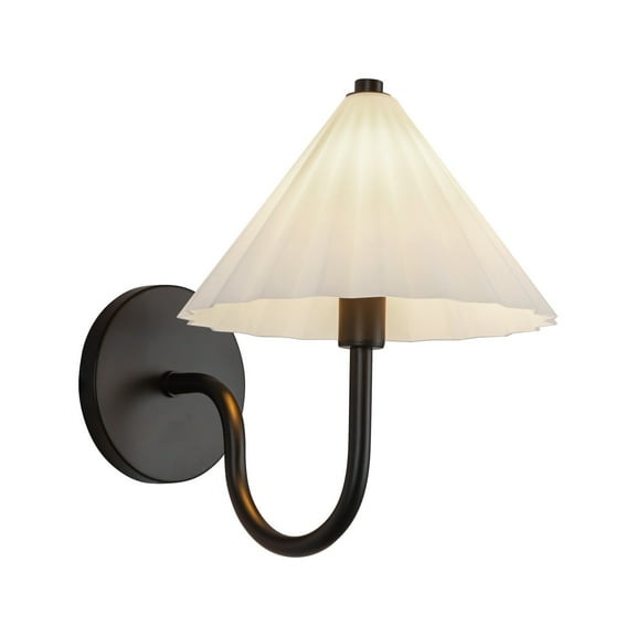 Alora Lighting Wv451808 Serena 11" Tall Bathroom Sconce - Matte Black / Opal Glass