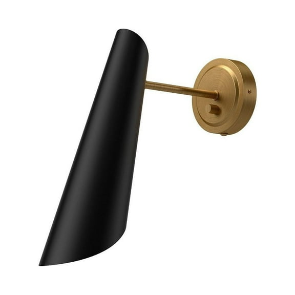 Alora Lighting Wv572205 Gabriel 15" Tall Wall Sconce - Matte Black / Aged Gold