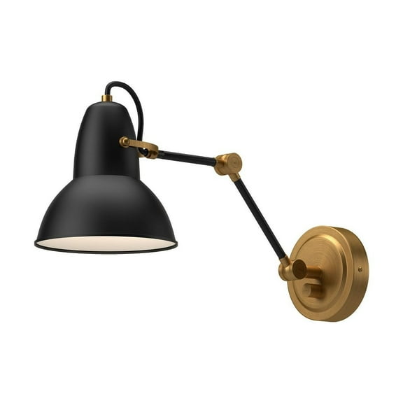 Alora Lighting Wv576027 Felix 8" Tall Wall Sconce - Matte Black / Aged Gold