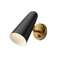 thumbnail image 1 of Alora Lighting Wv578805 Daniel 11" Tall Wall Sconce - Matte Black / Aged Gold, 1 of 7