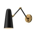 thumbnail image 1 of Alora Lighting Wv578925 Daniel 11" Tall Wall Sconce - Matte Black / Aged Gold, 1 of 2