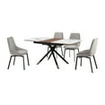 thumbnail image 1 of Kash Upholstered Dining Chair in Black Faux Leather with Black Metal Legs - Set of 2, 1 of 6