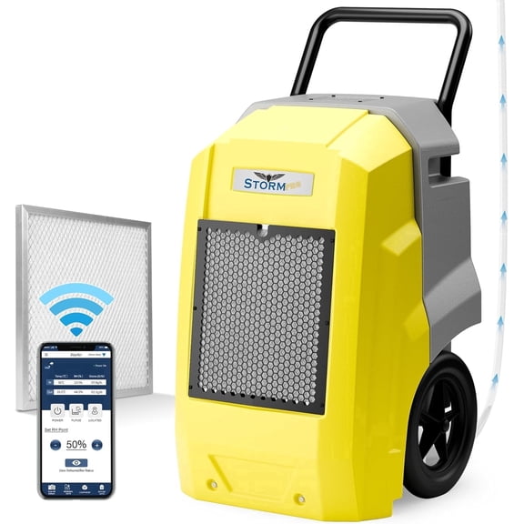 ALORAIR 180 Pints Commercial dehumidifiers with Pump Drain Hose, Smart Wi-Fi Dehumidifier for Large Basement, Industrial or Commercial Space, Smart Wi-Fi, 5 Years Limited Warranty