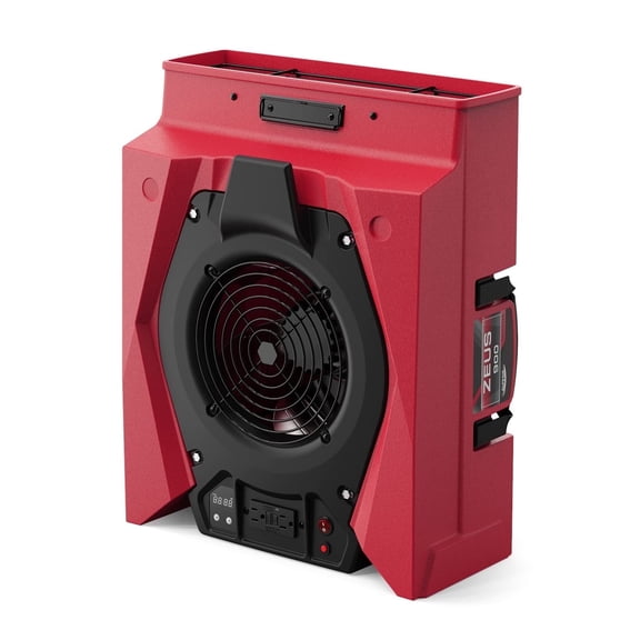 ALORAIR Air Mover Commercial Blower for Carpets, Walls, Plumbing Use, Variable Speed Floor Blower Fan, 950 CFM with 1.8 Amps, Circuit Breaker Protection,on-Board Duplex GFCI, Red