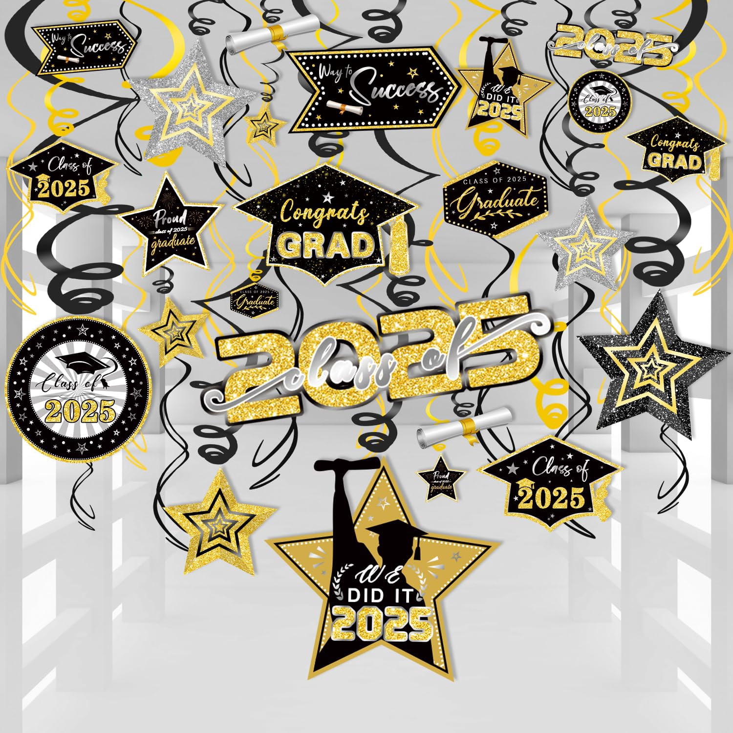Aloreen 40 CountTRDN Graduation Hanging Swirls Decorations, Class Of ...