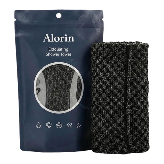 Alorin's Exfoliating Shower Towel, Exfoliating Skin Bath Towel, Premium Scrub Wash Cloth for Body Face, Exfoliating Washcloth for Men and Woman