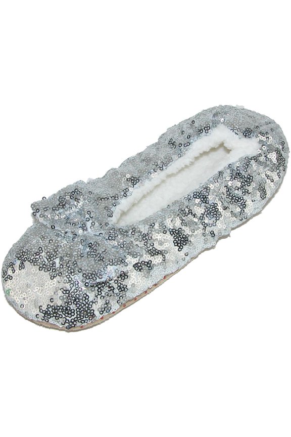 Sequins Ballerina Slippers with Sherpa Fleece Lining (Women)