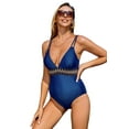 thumbnail image 1 of Alove Shoulder Straps Deep V Collar Bathing Suit One Piece Swimsuit Women Sexy Monokini Swimwear S-XL, 1 of 7