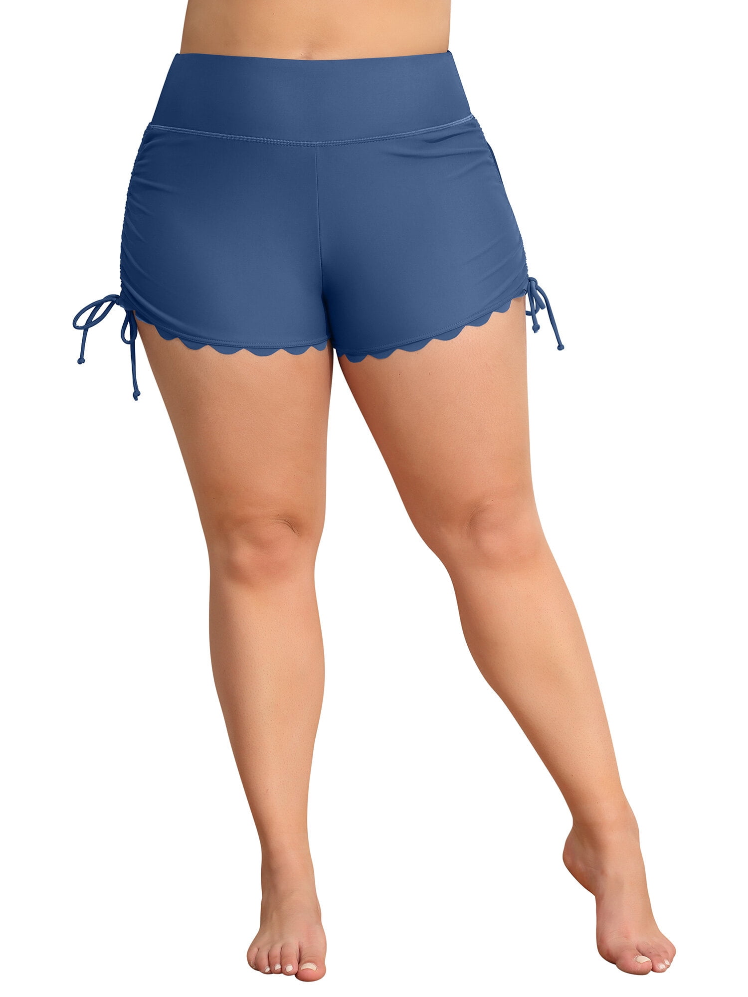 Alove Women 3" High Waisted Bikini Bottoms Swim Shorts Swimsuit Shorts Swim Bottom Solid Board Shorts