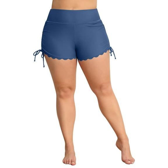 Alove Women 3" High Waisted Bikini Bottoms Swim Shorts Swimsuit Shorts Swim Bottom Solid Board Shorts