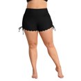 thumbnail image 1 of Alove Women 3" High Waisted Bikini Bottoms Swim Shorts Swimsuit Shorts Swim Bottom Solid Board Shorts, 1 of 8