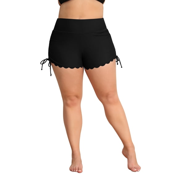 Alove Women 3" High Waisted Bikini Bottoms Swim Shorts Swimsuit Shorts Swim Bottom Solid Board Shorts