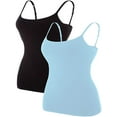 thumbnail image 1 of Alove Women Cami Straps Camisole Cotton Tank Top Undershirt,2-Pack, 1 of 5