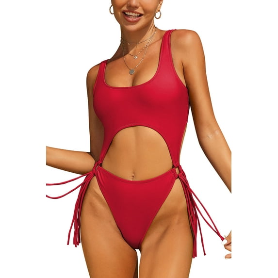 Alove Women Cut Out Monokini Braid Swimsuit Sexy Bathing Suit 1 Piece